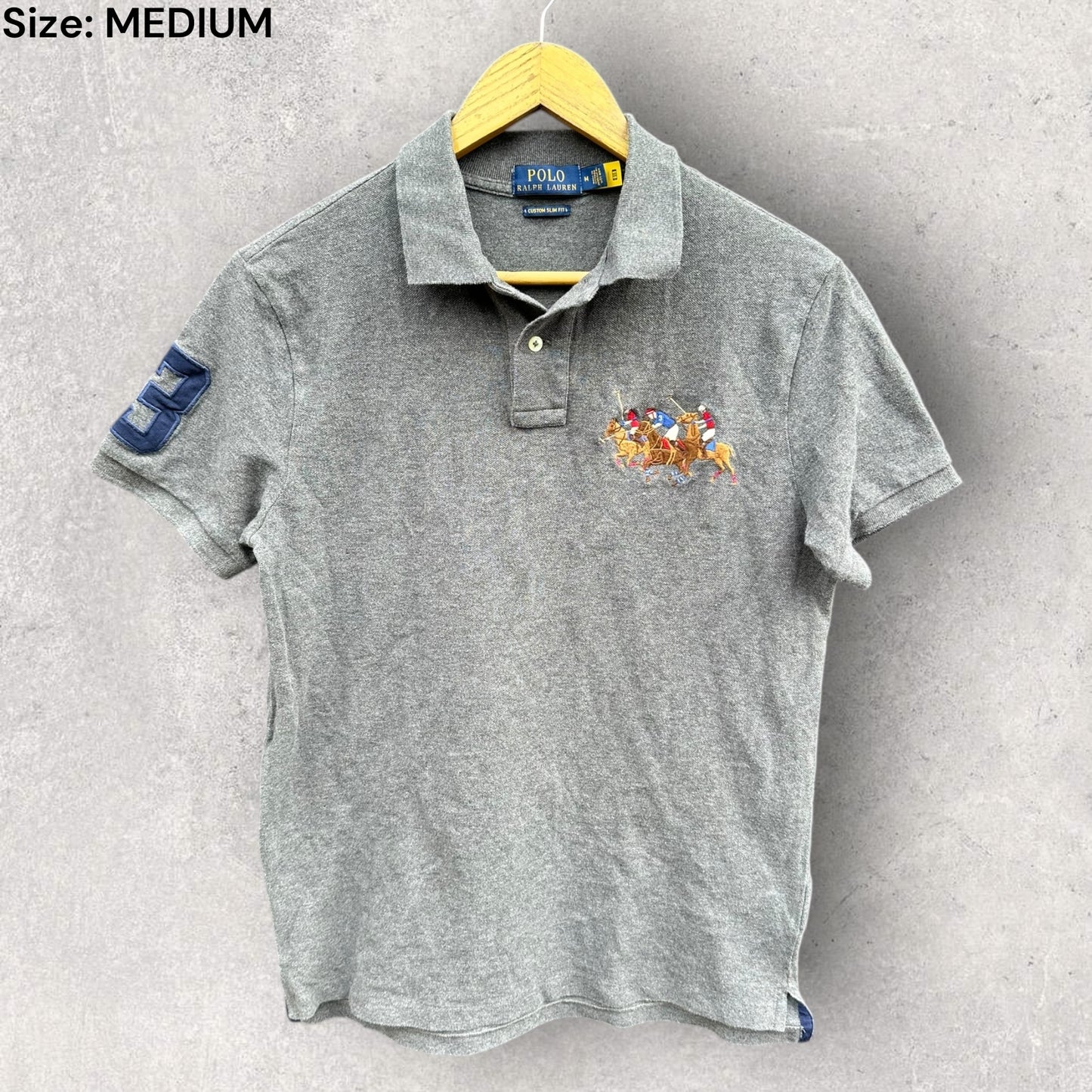 RALPH LAUREN POLO MENS GREY SHORT SLEEVE SHIRT