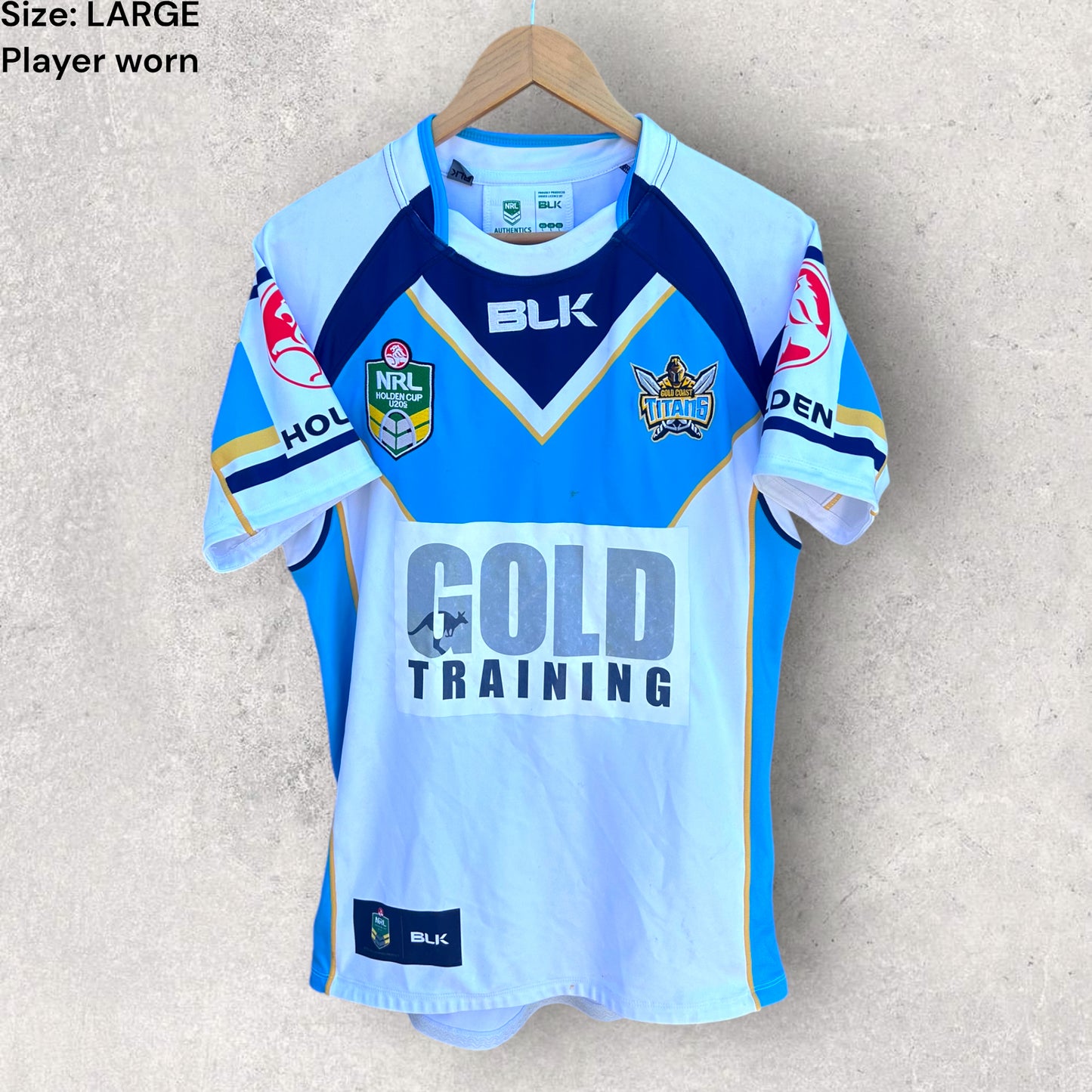 GOLD COAST TITANS HOLDEN CUP PLAYER ISSUED JERSEY