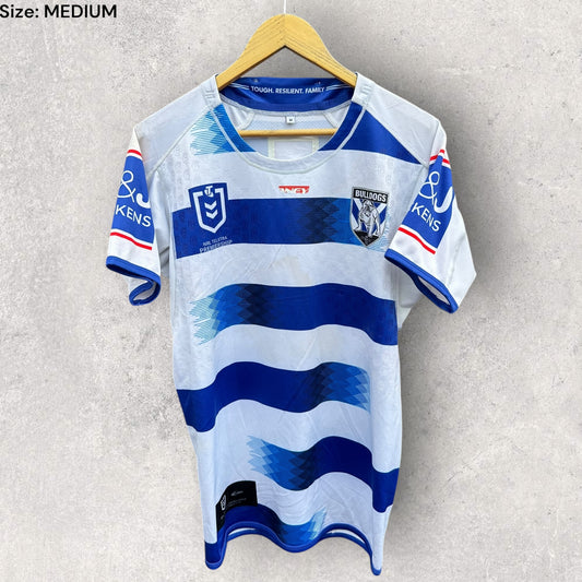 REIMIS SMITH CANTERBURY BULLDOGS 2020 PNG TRAIL MATCH WORN JERSEY