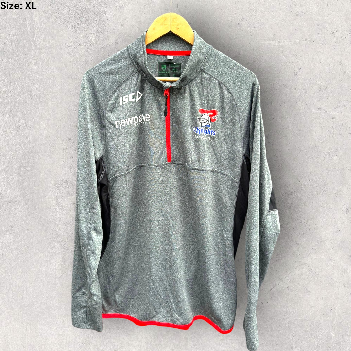 NEWCASTLE KNIGHTS QUARTER ZIP LONG SLEEVE TOP