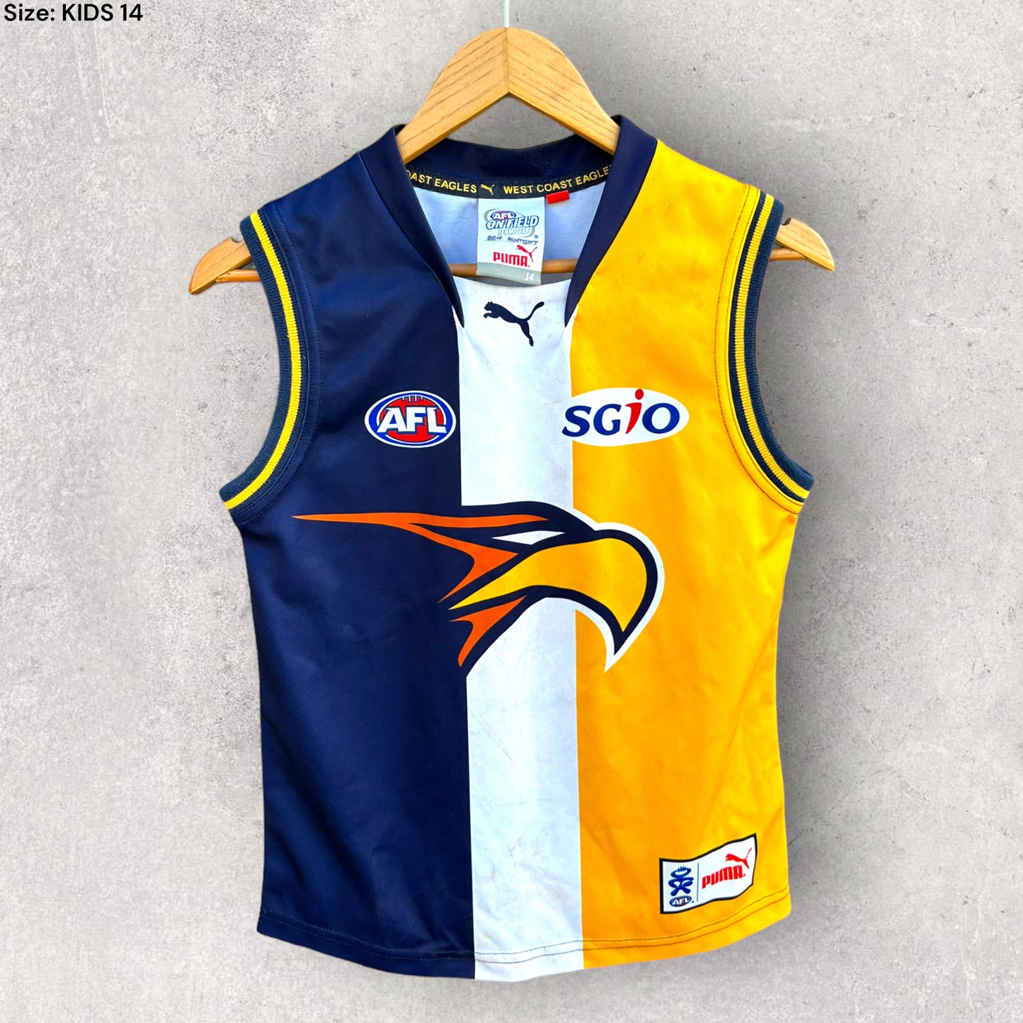 WEST COAST EAGLES PUMA KIDS JERSEY