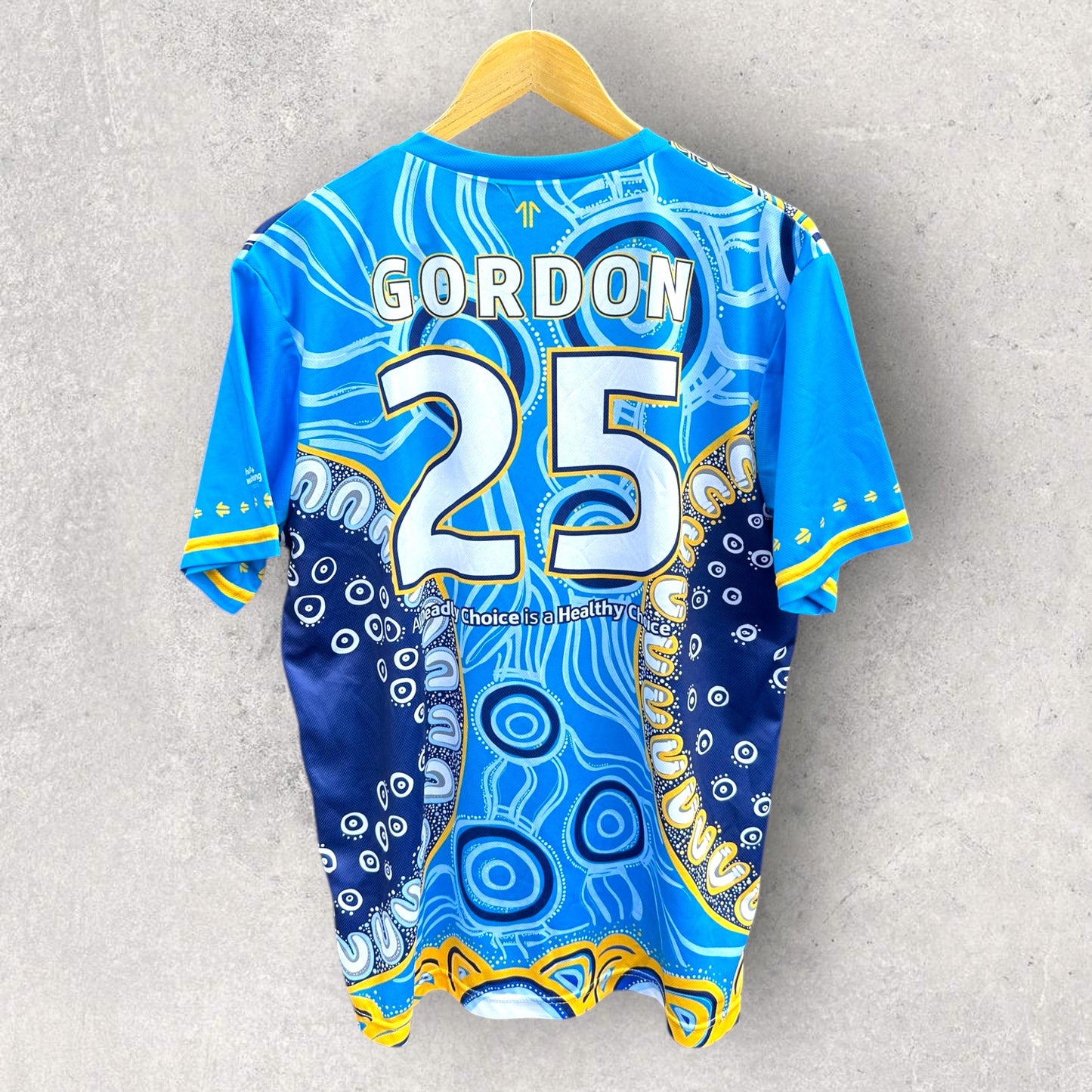 CARTER GORDON GOLD COAST TITANS 2025 DEADLY CHOICES INDIGENOUS PLAYER ISSUED SHIRT