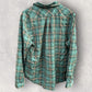Kathmandu green checkered long sleeve button up shirt