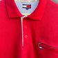 TOMMY HILFIGER RED BUTTON JUMPER