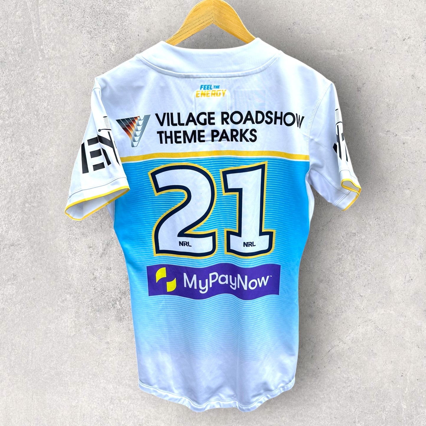 GOLD COAST TITANS 2025 AWAY PLAYER ISSUED JERSEY TO CARTER GORDON