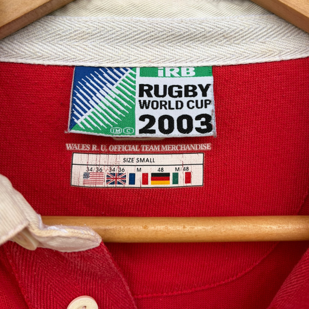 Wales 2003 Rugby World Cup Long Sleeve Vintage Cotton Jersey