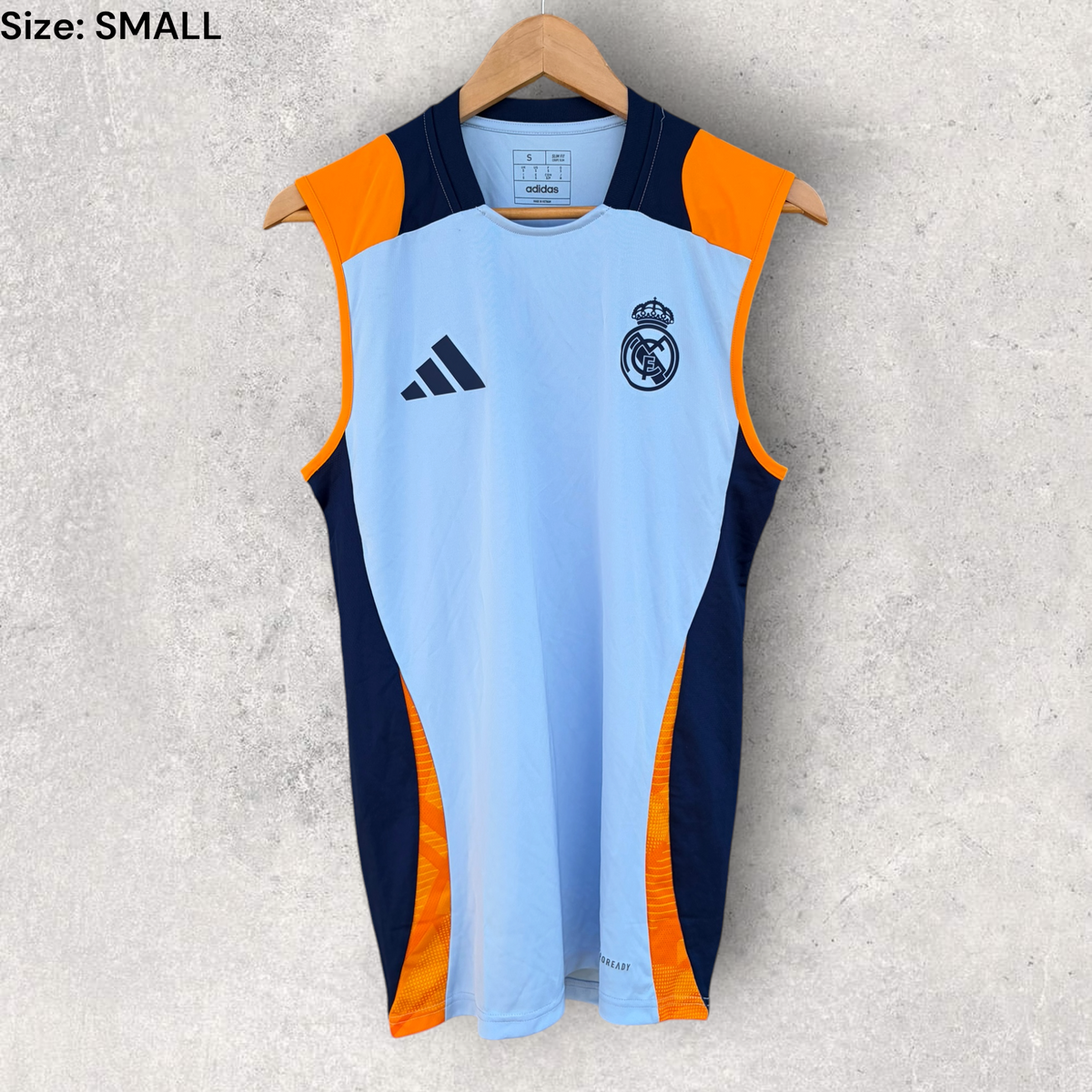 Real Madrid Adidas Blue Training Singlet