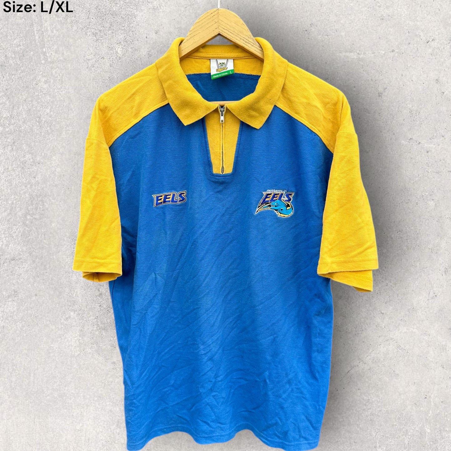 PARRAMATTA EELS HALF ZIP VINTAGE POLO SHIRT