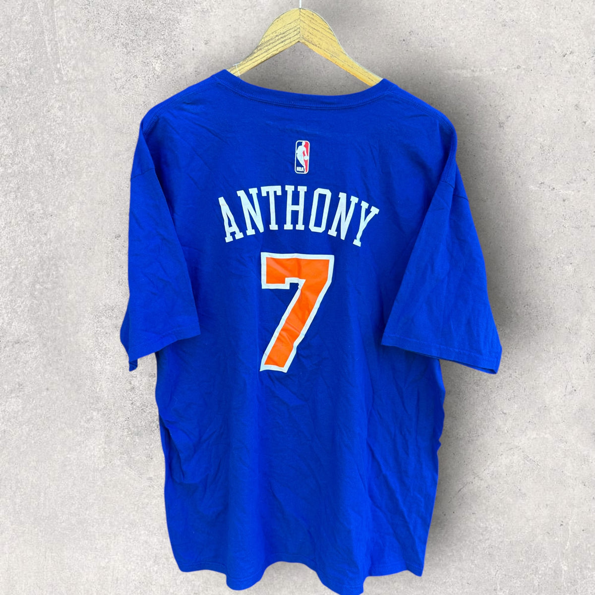 Carmelo Anthony New York Knicks Adidas Blue NBA Shirt
