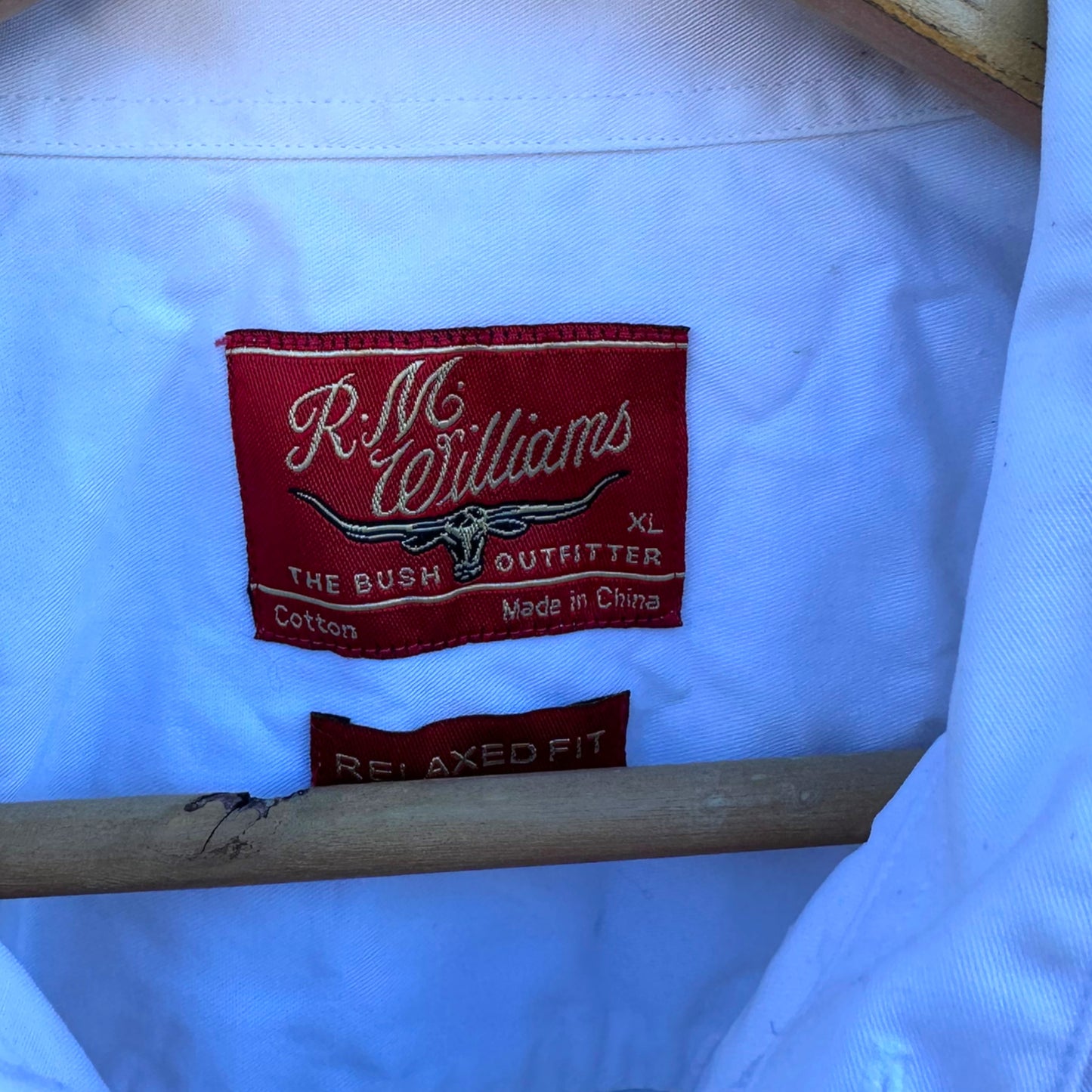 RM WILLIAMS WHITE LONG SLEEVE BUTTON UP VINTAGE SHIRT