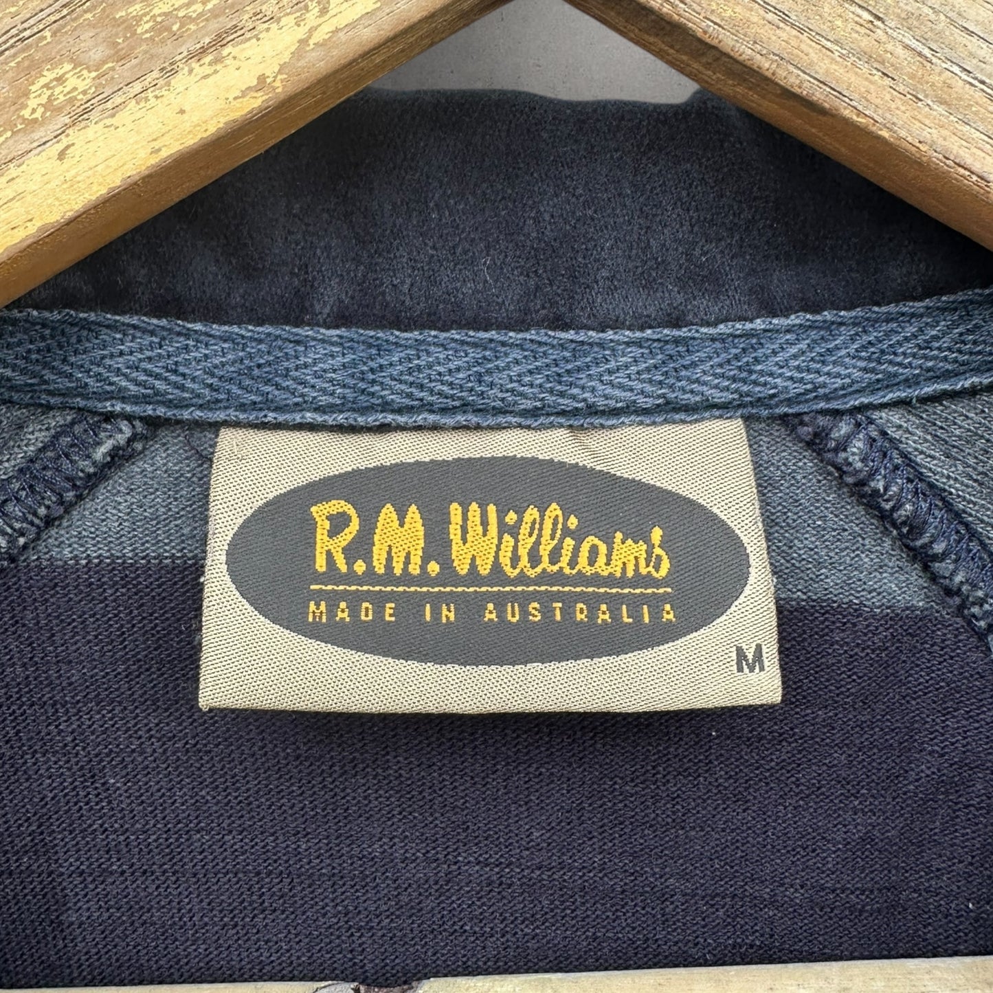 RM Williams 1998 Two Blues Long Sleeve Rugby Jersey T852