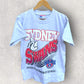 SYDNEY SWANS 1996 CENTENARY OF AFL VINTAGE GREY DEADSTOCK T-SHIRT FULL BOAR