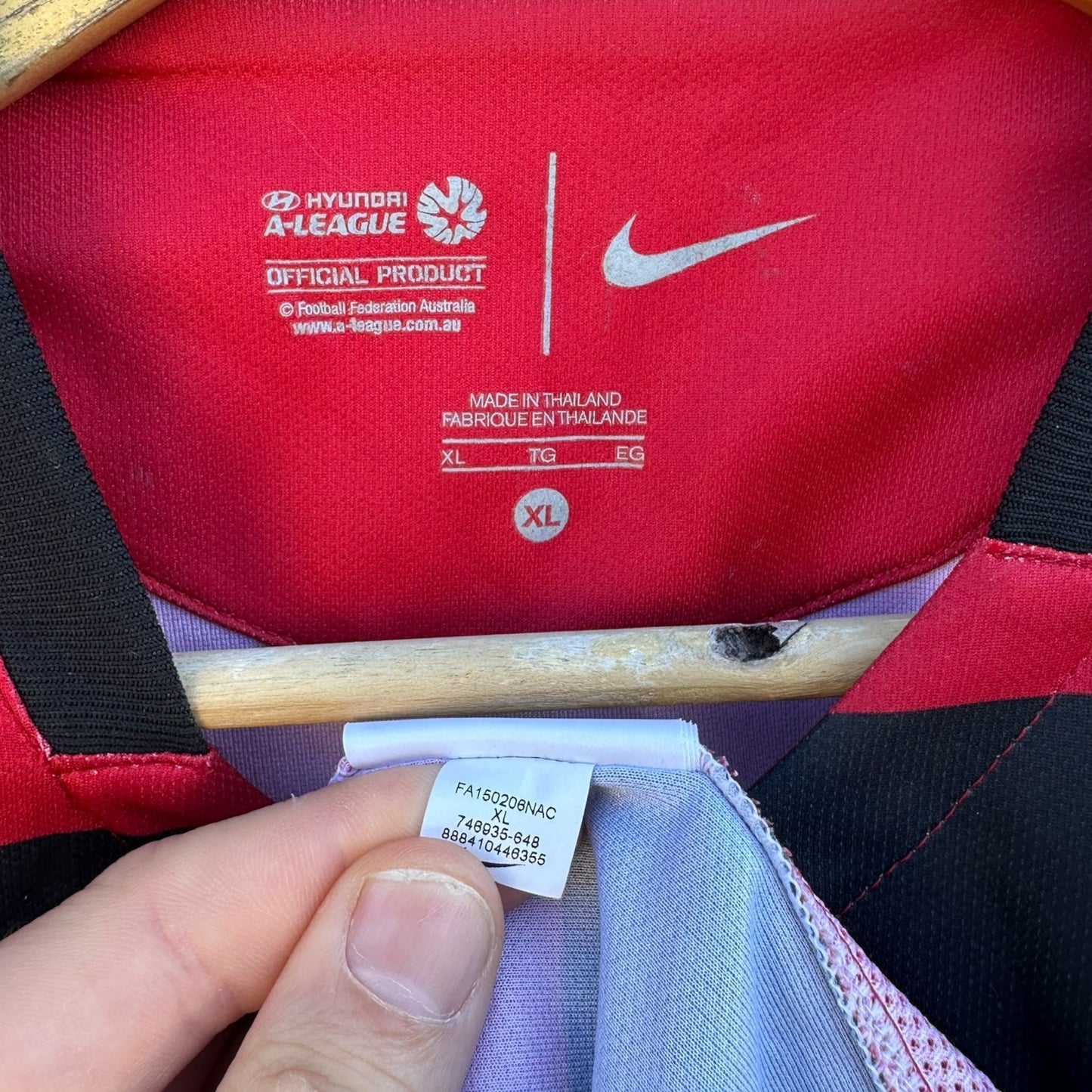 WESTERN SYDNEY WANDERERS 2015 HOME NIKE A LEAGUE FOOTBALL JERSEY