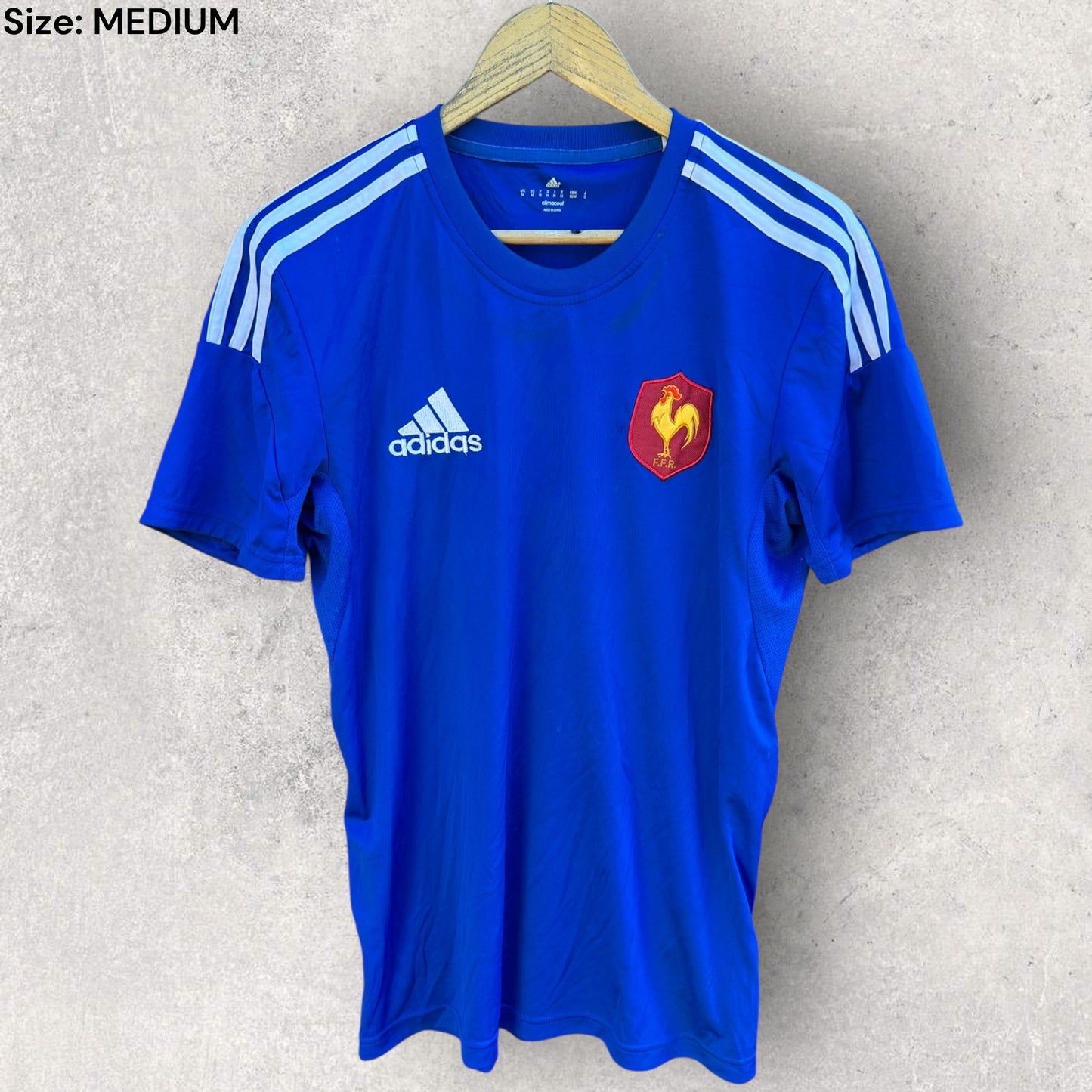 France 2013 Adidas Rugby Union Short Sleeve Training Shirt