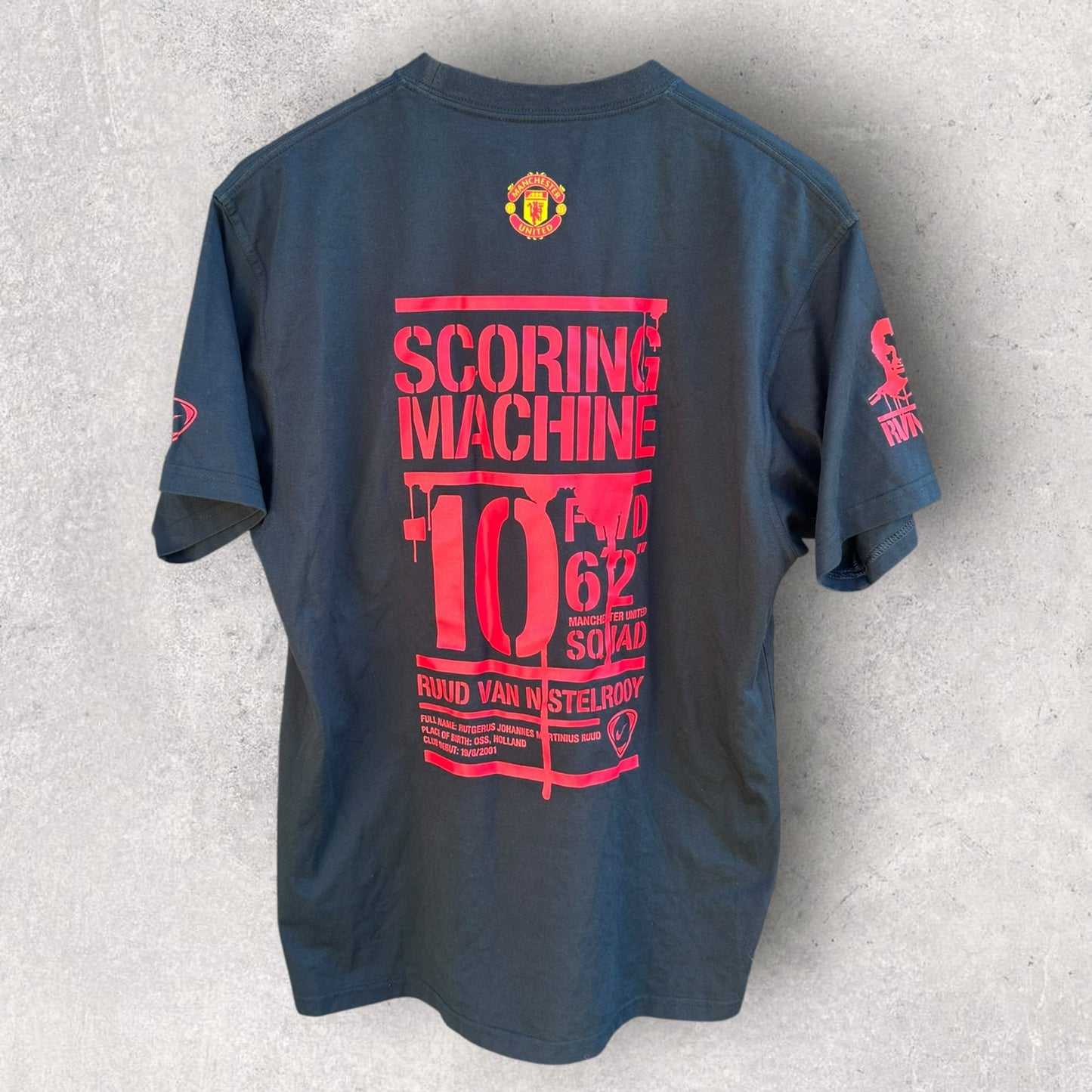 Ruud Van Nistlerooy Manchester United Nike Scoring Machine Black Football Shirt