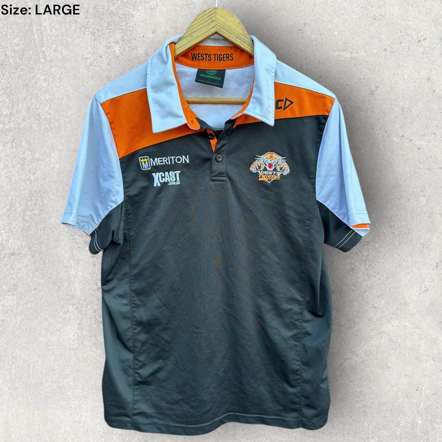 WESTS TIGERS ISC MEDIA POLO SHIRT
