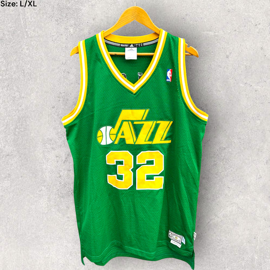 KARL MALONE UTAH JAZZ ADIDAS JERSEY