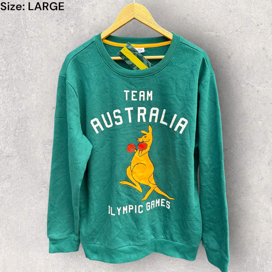 TEAM AUSTRALIA OLYMPIC GAMES GREEN PULLOVER JUMPER BRAND NEW WITH TAGS