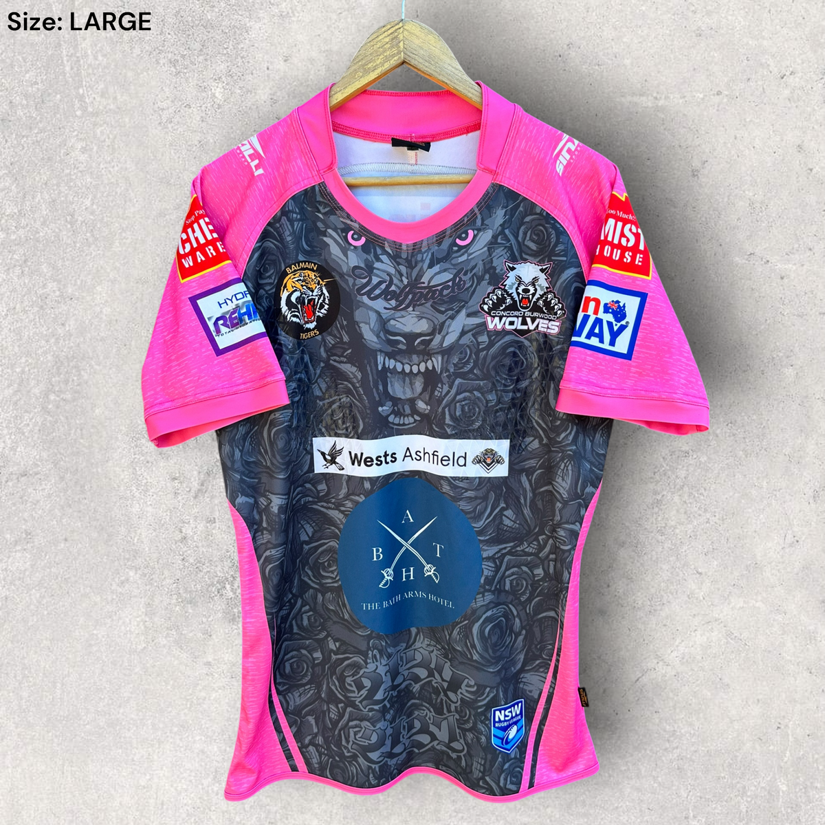 Concord Burwood Wolves NSW Rugby League Match Jersey
