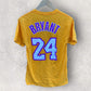 KOBE BRYANT LA LAKERS MAJESTIC YELLOW NBA SHIRT