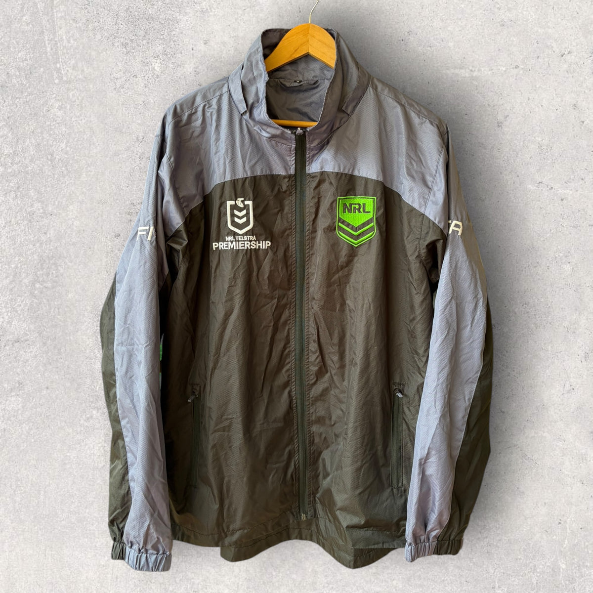 NRL Referees Grey & Black Full Zip Windbreaker Jacket