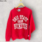 OHIO STATE BUCKEYES LOGO ATHLETIC VINTAGE RED OVERSIZED SWEATER