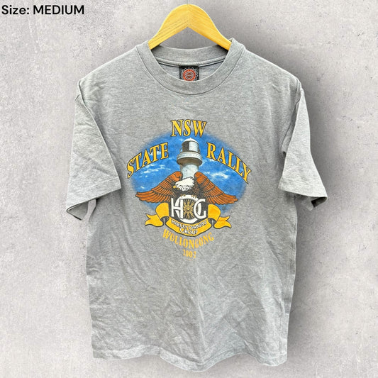 HARLEY DAVIDSON NSW OWNERS RALLY 2002 WOLLONGONG VINTAGE SHIRT