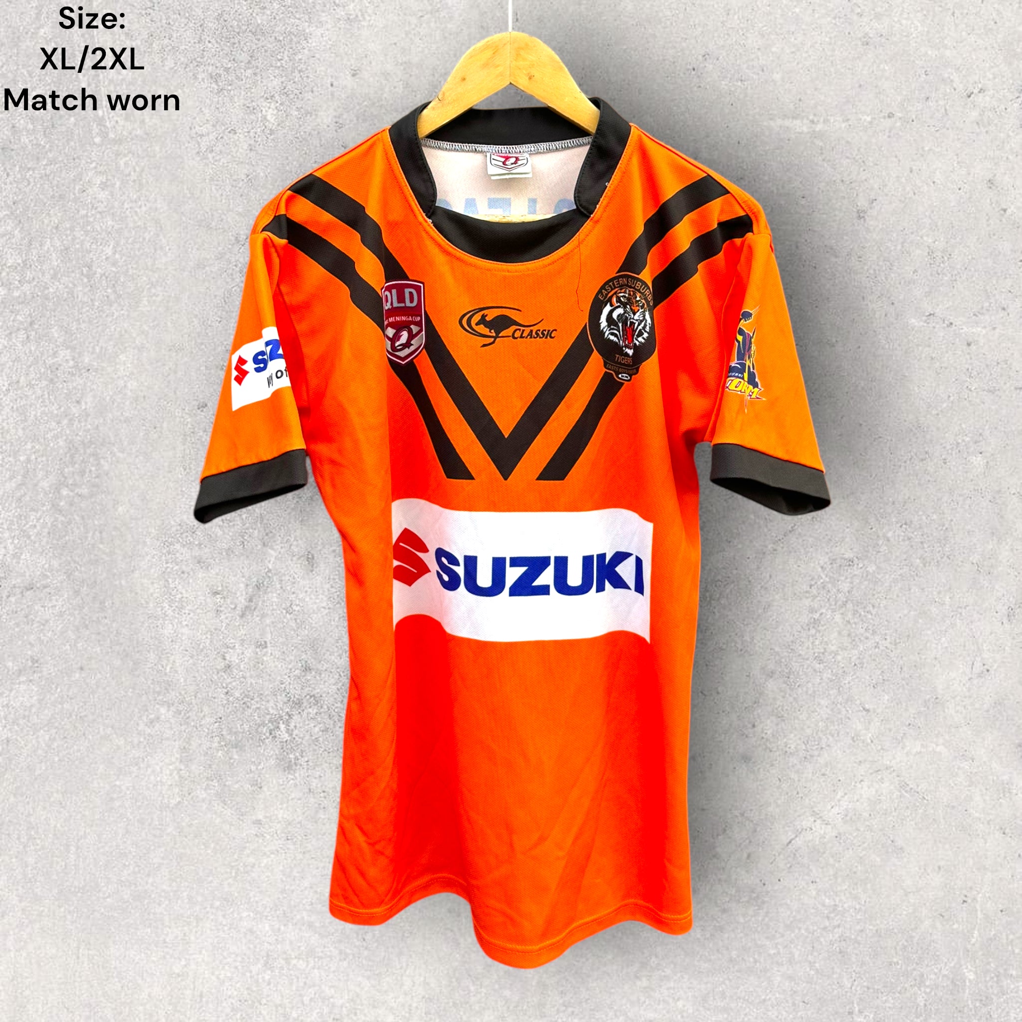 EASTS TIGERS MATCH WORN JERSEY – THRILLOFTHETHRIFT