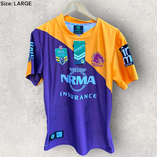 BRISBANE BRONCOS 2014 HOME NIKE NRL SIGNED JERSEY BRAND NEW WITH TAGS
