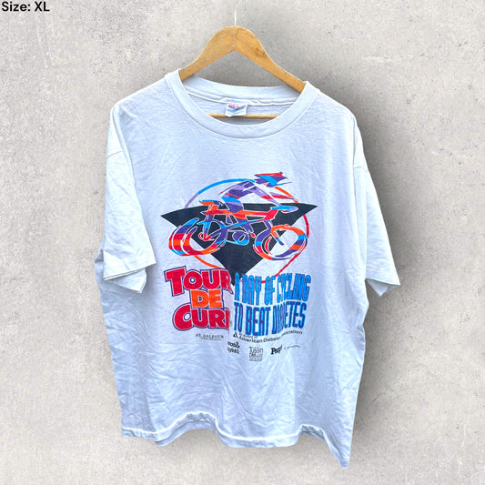 TOUR DE CURE DIABETES 1995 VINTAGE T-SHIRT