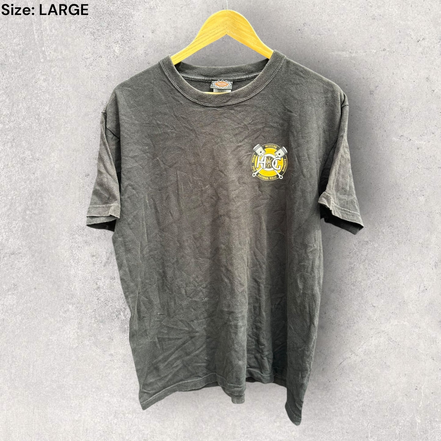 HARLEY DAVIDSON PERTH 2002 NATIONAL RALLY BLACK VINTAGE SHIRT