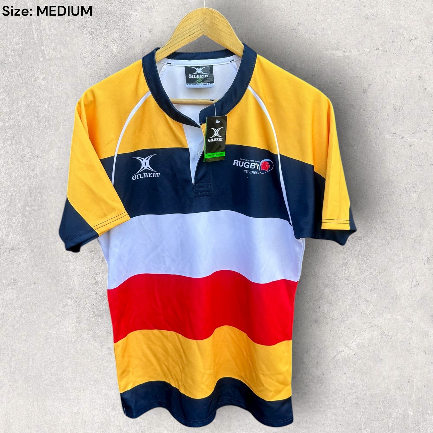 NSW REFEREES GILBERT RUGBY UNION JERSEY NEW WITH TAGS