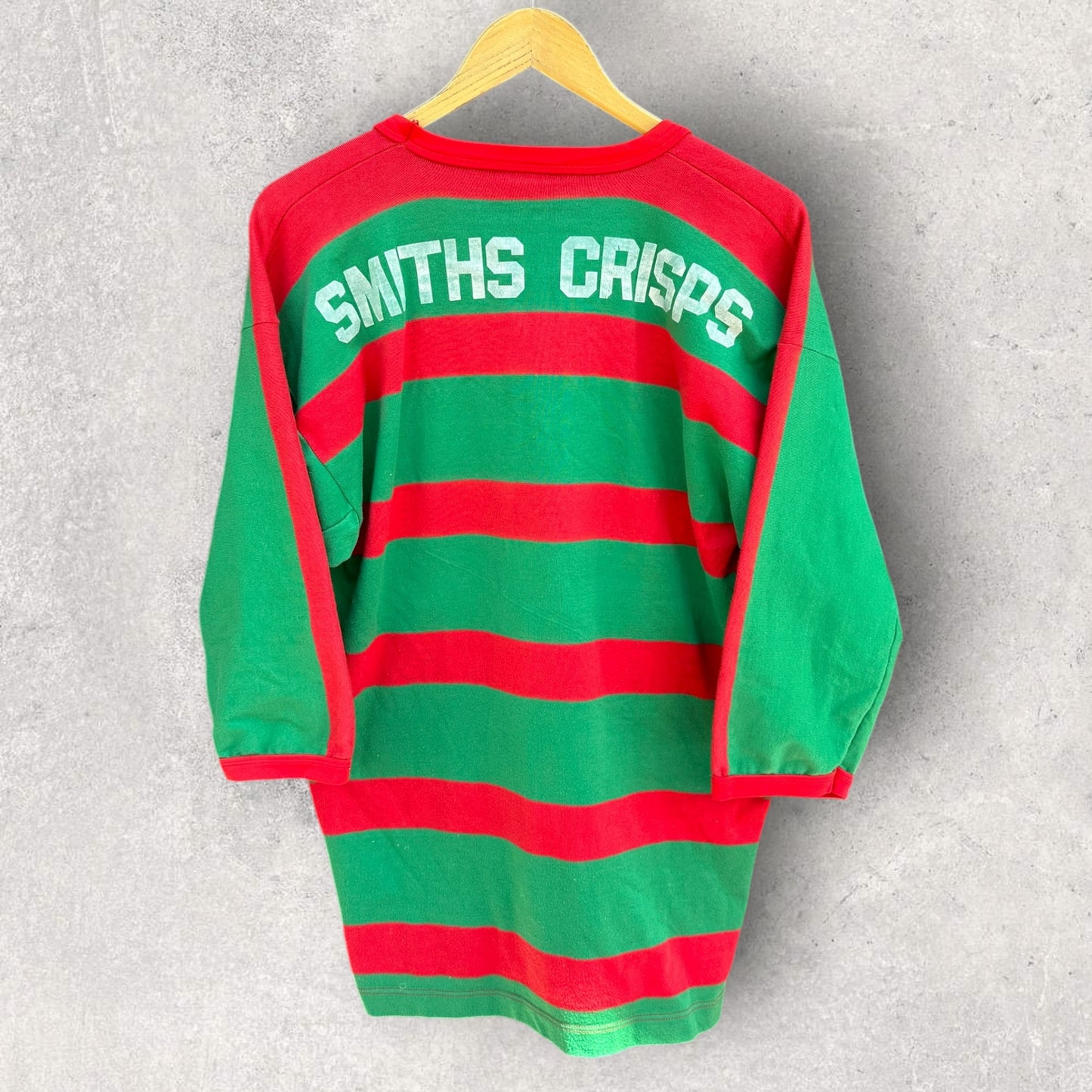 SOUTH SYDNEY RABBITOHS VINTAGE NSWRL SMITHS CRISPS COTTON 3/4 SLEEVE JERSEY