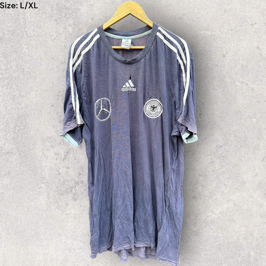 GERMANY ADIDAS 2012 DISTRESSED FOOTBALL SHIRT