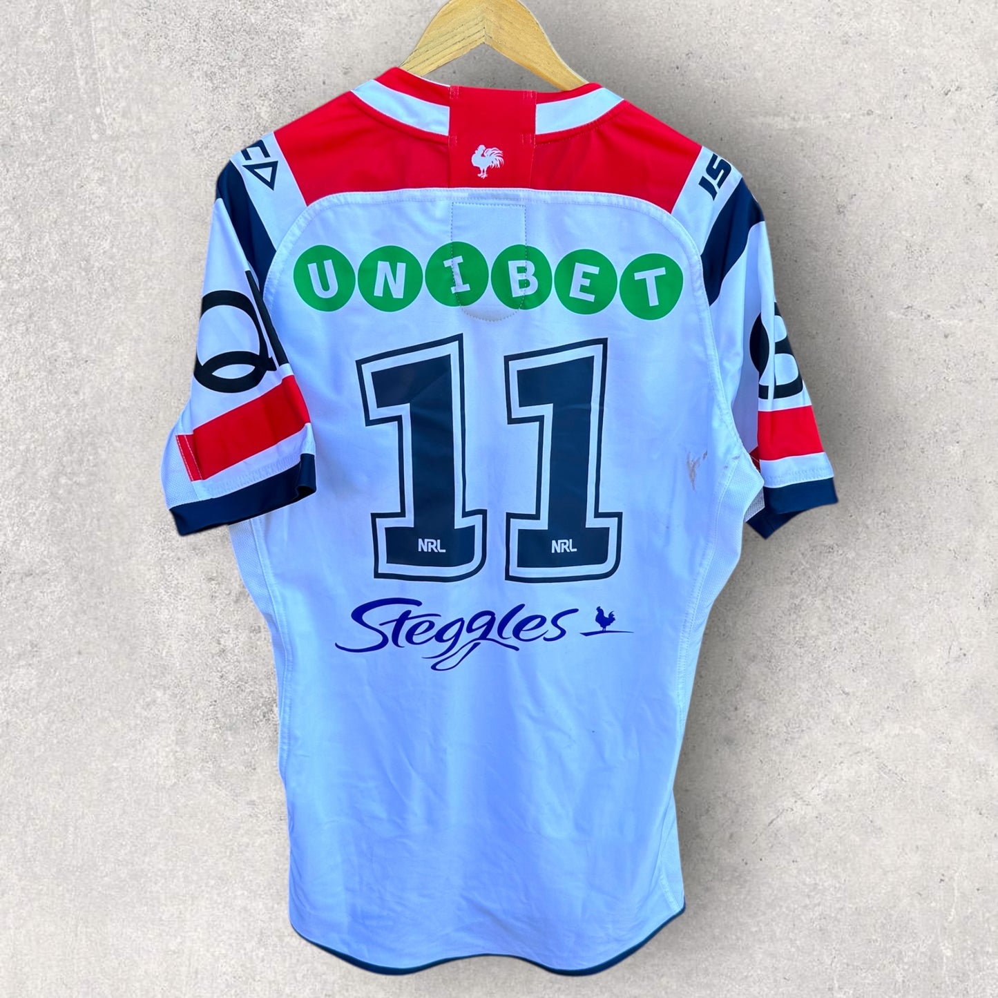SYDNEY ROOSTERS 2018 AWAY MATCH WORN JERSEY BY BOYD CORDNER