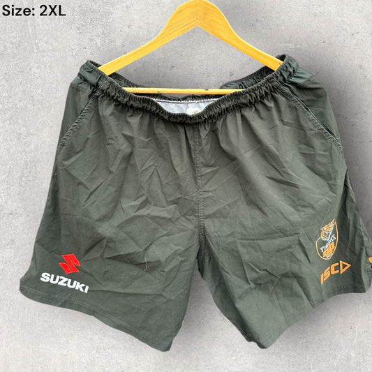 BRISBANE TIGERS HOSTPLUS CUP PLAYER ISSUED TRAINING SHORTS TO KANE BRADLEY