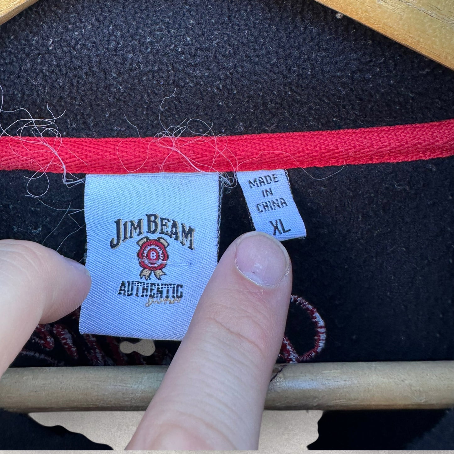 JIM BEAM VINTAGE BLACK FLEECE JACKET