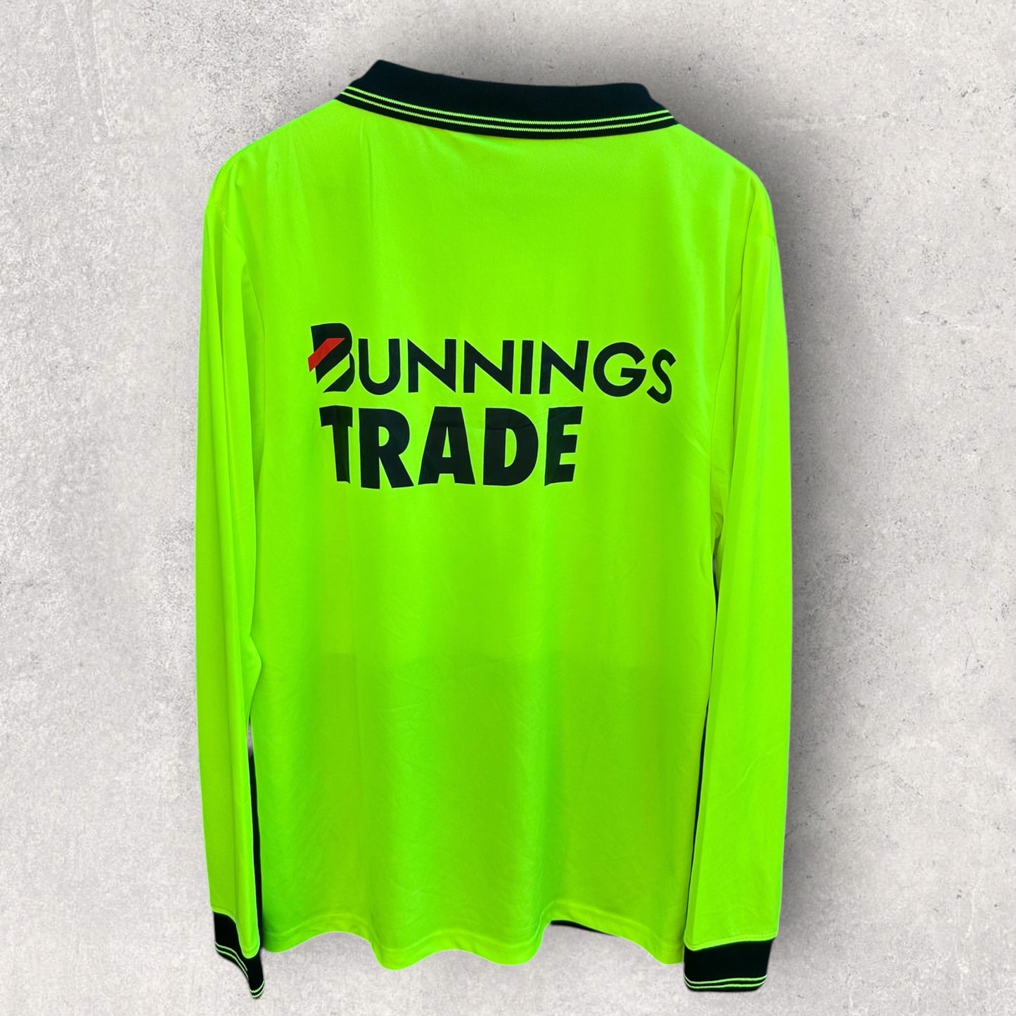Bunnings Trade Hi-Vis Fluro Long Sleeve Button Up Shirt