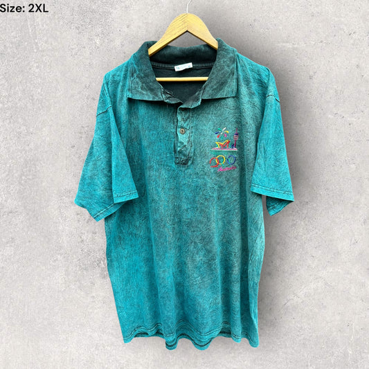 SYDNEY 2000 TOWARD THE YEAR VINTAGE BLUE POLO SHIRT