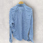 ABERCROMBIE & FITCH MENS BLUE & WHITE CHECKERED LONG SLEEVE BUTTON UP MUSCLE SHIRT