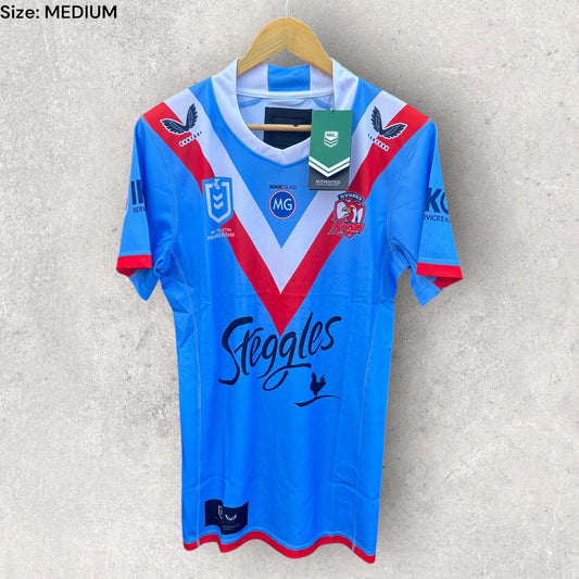 SYDNEY ROOSTERS 2021 ANZAC PLAYER CUT JERSEY WITH GPS BRAND NEW WITH TAGS