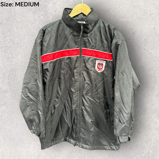 St George Illawarra Dragons Vintage Full Zip Black Fleece Hooded Jacket