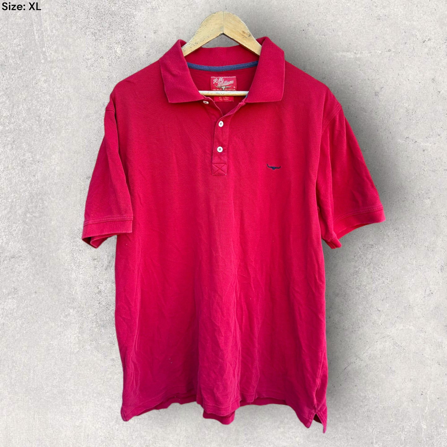 RM WILLIAMS RED POLO SHIRT