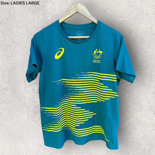 Australian Olympic Team Paris 2024 ASICS short sleeve ladies shirt