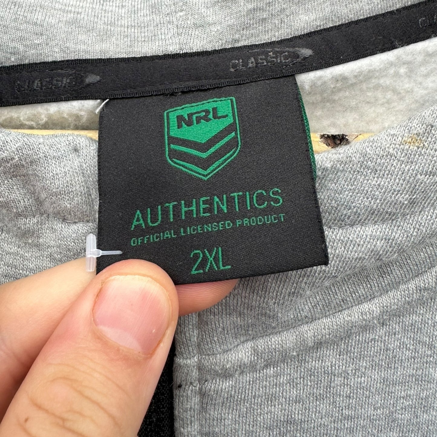 SOUTH SYDNEY RABBITOHS CLASSIC GREY HOODED JUMPER