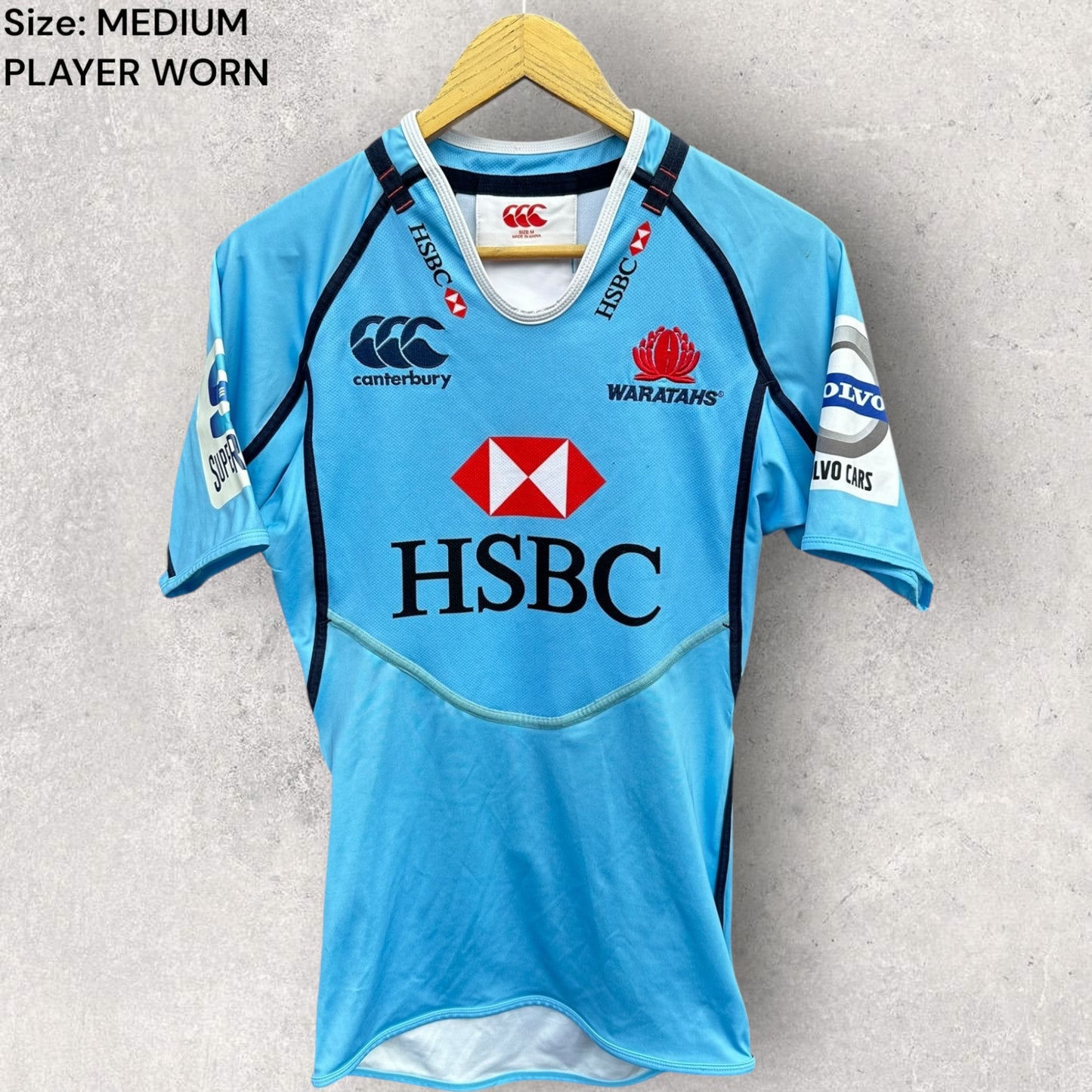 NSW WARATAHS PLAYER ISSUED CANTERBURY RUGBY UNION JERSEY