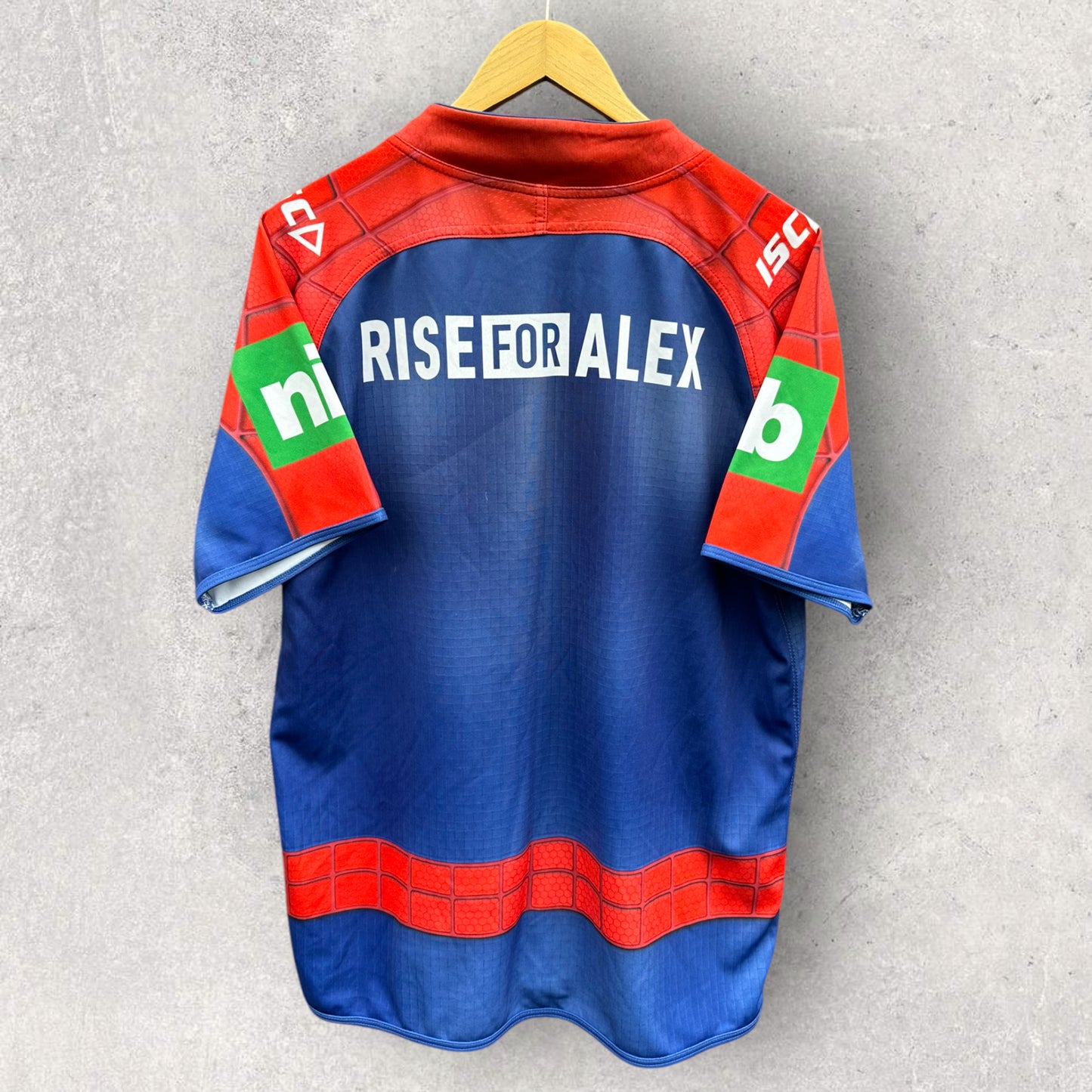 NEWCASTLE KNIGHTS 2015 SPIDER-MAN JERSEY