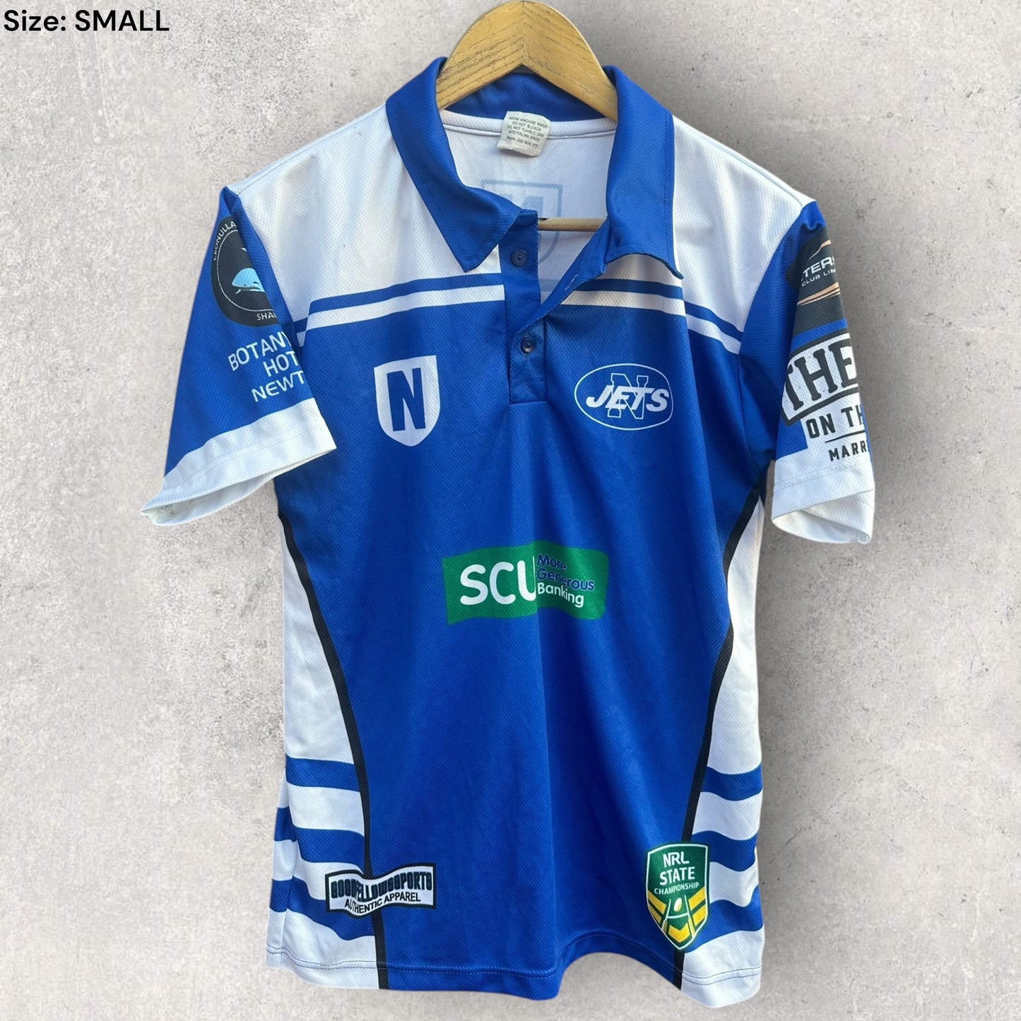 NEWTOWN JETS PLAYER ISSUED MEDIA POLO SHIRT