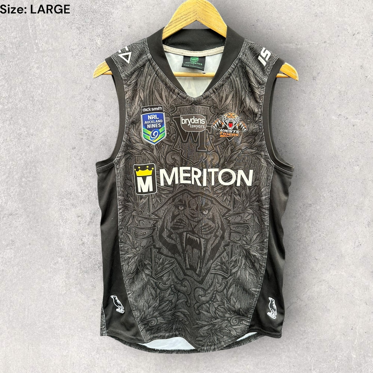 Wests Tigers 2015 Auckland 9s Home Magpies Singlet Jersey