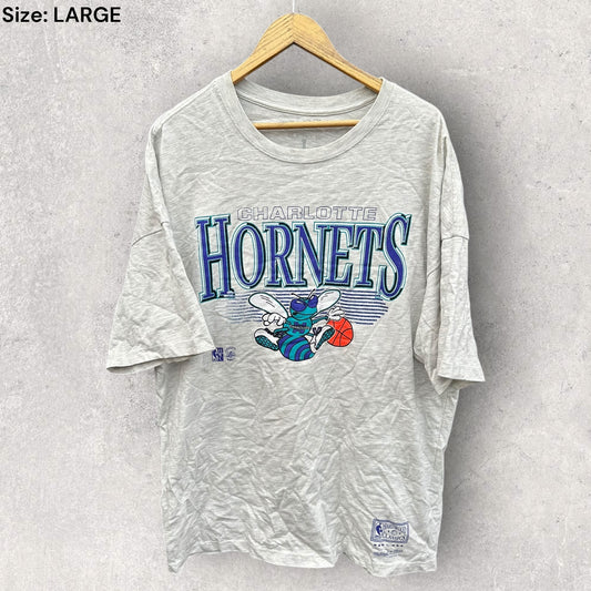 CHARLOTTE HORNETS HARDWOOD CLASSIC GREY SHIRT